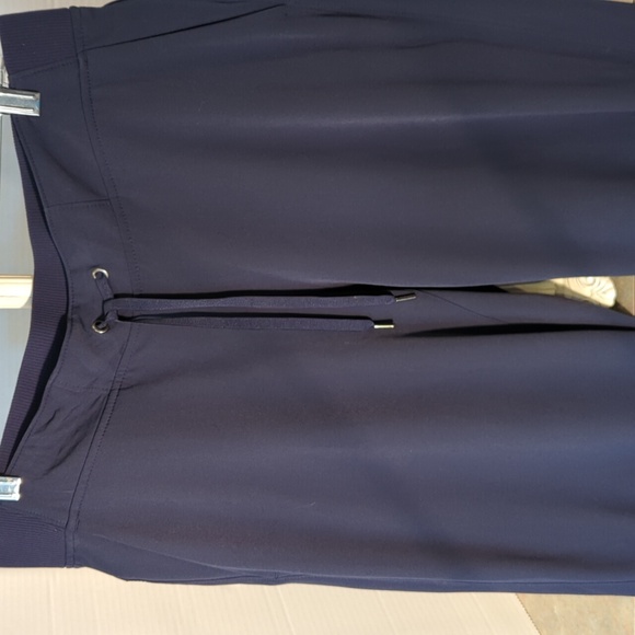 Athleta Pants - Athleta Women's Navy Blue Wide Leg Joggers W/Toggles At The Ankle To Adjust 12